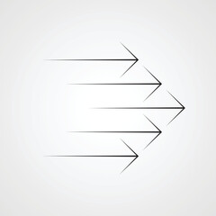 Vector Arrow Background.Abstract Geometrical illustration. Continuous line arrow. Creative logo design