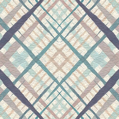 abstract geometric pattern. Diagonel textile print pattern. Hand draw plaid pattern.