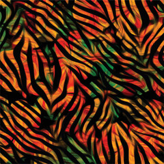Seamless zebra and leopard pattern. Exotic animals pattern design. Textile print pattern