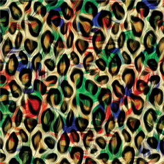 Seamless zebra and leopard pattern. Exotic animals pattern design. Textile print pattern