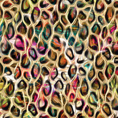 Seamless zebra and leopard pattern. Exotic animals pattern design. Textile print pattern