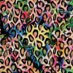 Seamless zebra and leopard pattern. Exotic animals pattern design. Textile print pattern