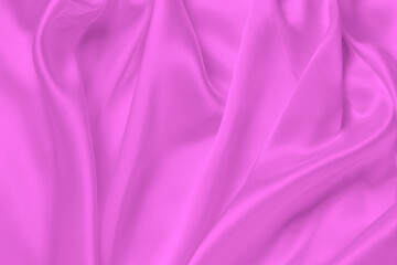 Charming smooth satin and silk pink fabric for backgrounds. Elegant abstract upholstery use for holidays