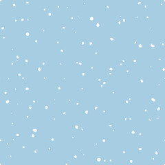 Winter seamless pattern with white snowflakes on a blue background