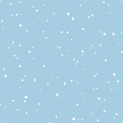 Winter seamless pattern with white snowflakes on a blue background