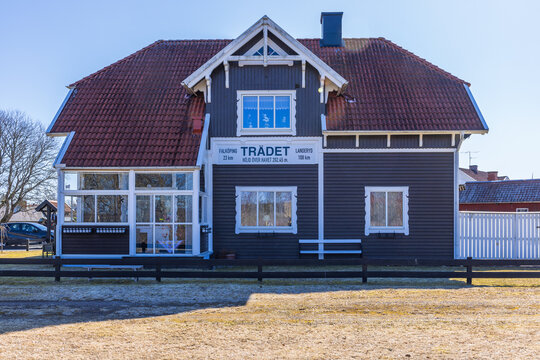 Old disused railway station converted into residential building