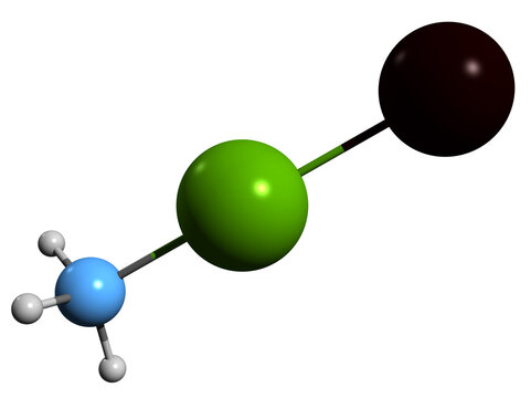  3D image of Methylmagnesium iodide skeletal formula - molecular chemical structure of Grignard reagent  isolated on white background
