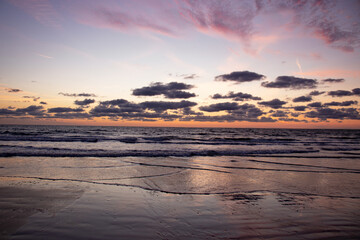 Fototapeta na wymiar Sunset along the west coast of Wales.