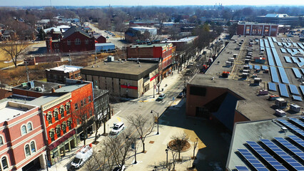 Aerial scene of Chatham, Ontario, Canada