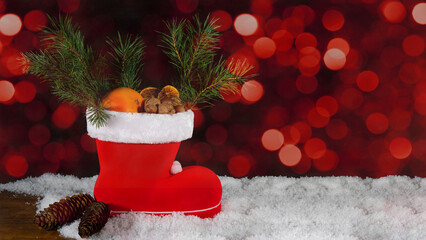 Saint Nicholas Day Christmas celebration holiday background banner greeting card - Stuffed nicholas...