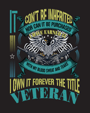 I own it forever the title veteran Vector t-shirt design 
