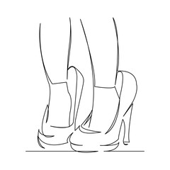 girl in mother's shoes