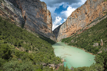 Idyllic landscape in the Congost de Mont-rebei
