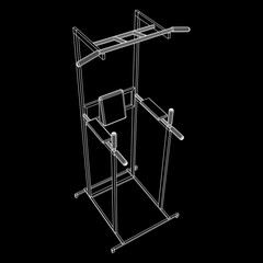 Pull up bar. Upper body workout, bodybuilding exercise.