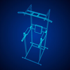 Pull up bar. Upper body workout, bodybuilding exercise.