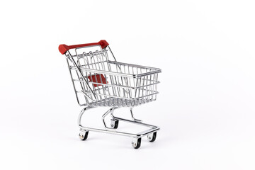 shopping cart isolated on white