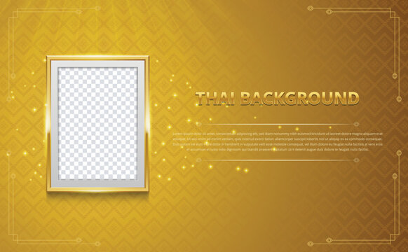 thai pattern background for greeting card, advertising, web site, flyers, posters with modern line Thai.