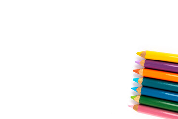 Fototapeta premium Color pencils isolated on white background