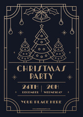 elegant Christmas pamflet with 90's style