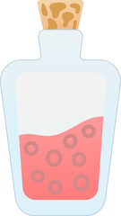 Cartoon medical flask isolated on white background, hospital and treatment concept