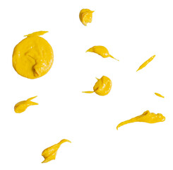 Senf Spritzer auf Transparentem Hintergrund vorbereitet als png Datei