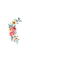 flowers isolated on white