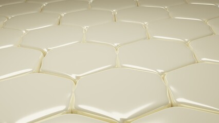 Realistic white brilliant chamfered hexagons. High quality seamless texture.