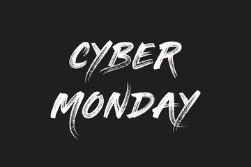 Cyber monday with black background for cyber monday.
