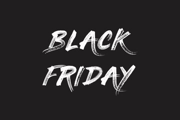 Black friday white text and black friday image.