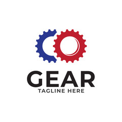 Gear logo design template vector