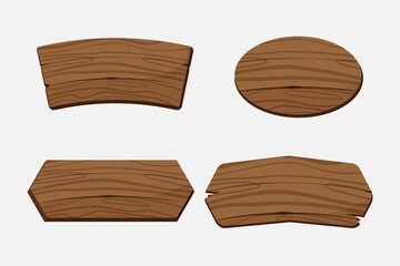set of wooden boards