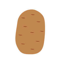 Simple flat brown potato shape