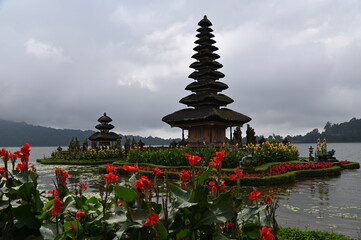 Fototapeta na wymiar Bali, Indonesia - November 13, 2022: The Ulun Danu Beratan Temple