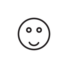 Emoticon smile flat style illustration