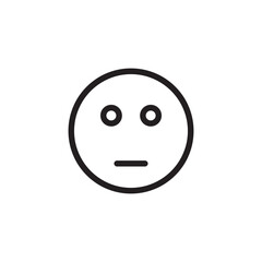 Emoticon smile flat style illustration