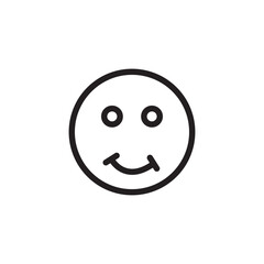 Emoticon smile flat style illustration