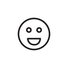 Emoticon smile flat style illustration