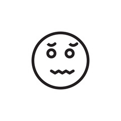 Emoticon smile flat style illustration