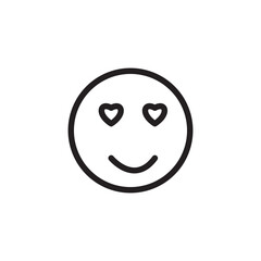 Emoticon smile flat style illustration