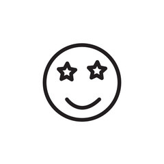 Emoticon smile flat style illustration