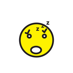 Emoticon smile flat style illustration