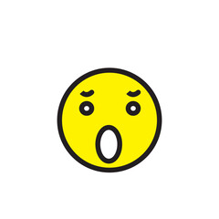 Emoticon smile flat style illustration