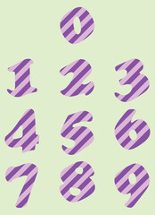 Collection of Number Icon illustration, Numeric tag element design.