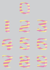 Collection of Number Icon illustration, Numeric tag element design.