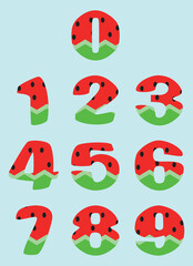 Collection of Number Icon illustration, Numeric tag element design.