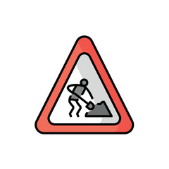 Technical error color line icon. Website banner.