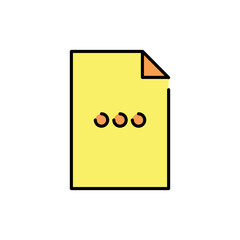 New document color line icon. Website banner.
