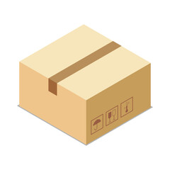 Isometric Cardboard Box