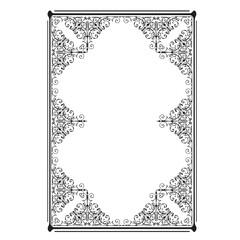 Frame, in the style of an ornament, Vector illustration eps 10, Art.	
