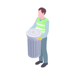 Isometric Garbage Cleaner